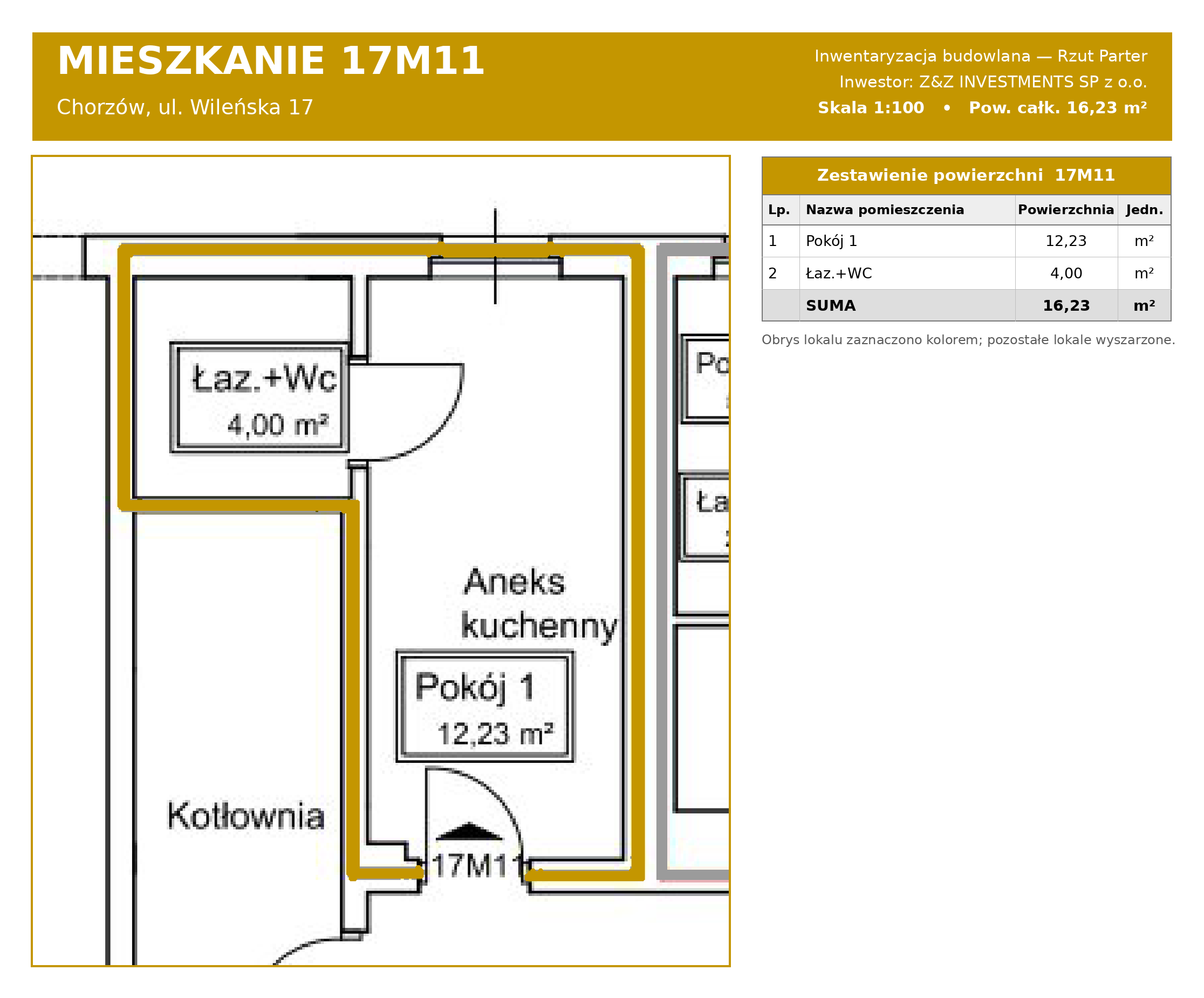 Kawalerka Wileńska 17 M 11