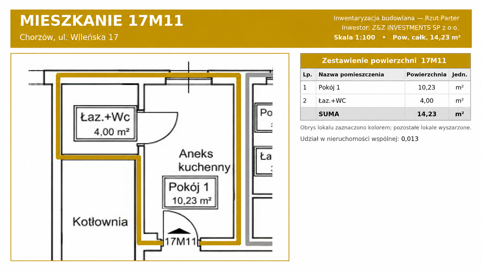 Kawalerka Wileńska 17 M 11